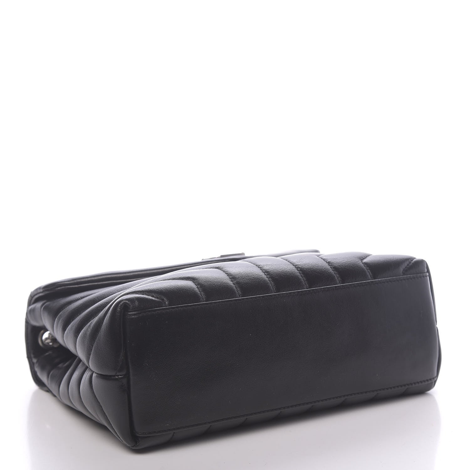 Saint Laurent Calfskin Y Quilted Monogram Small Loulou Chain Satchel Black 4 of 9