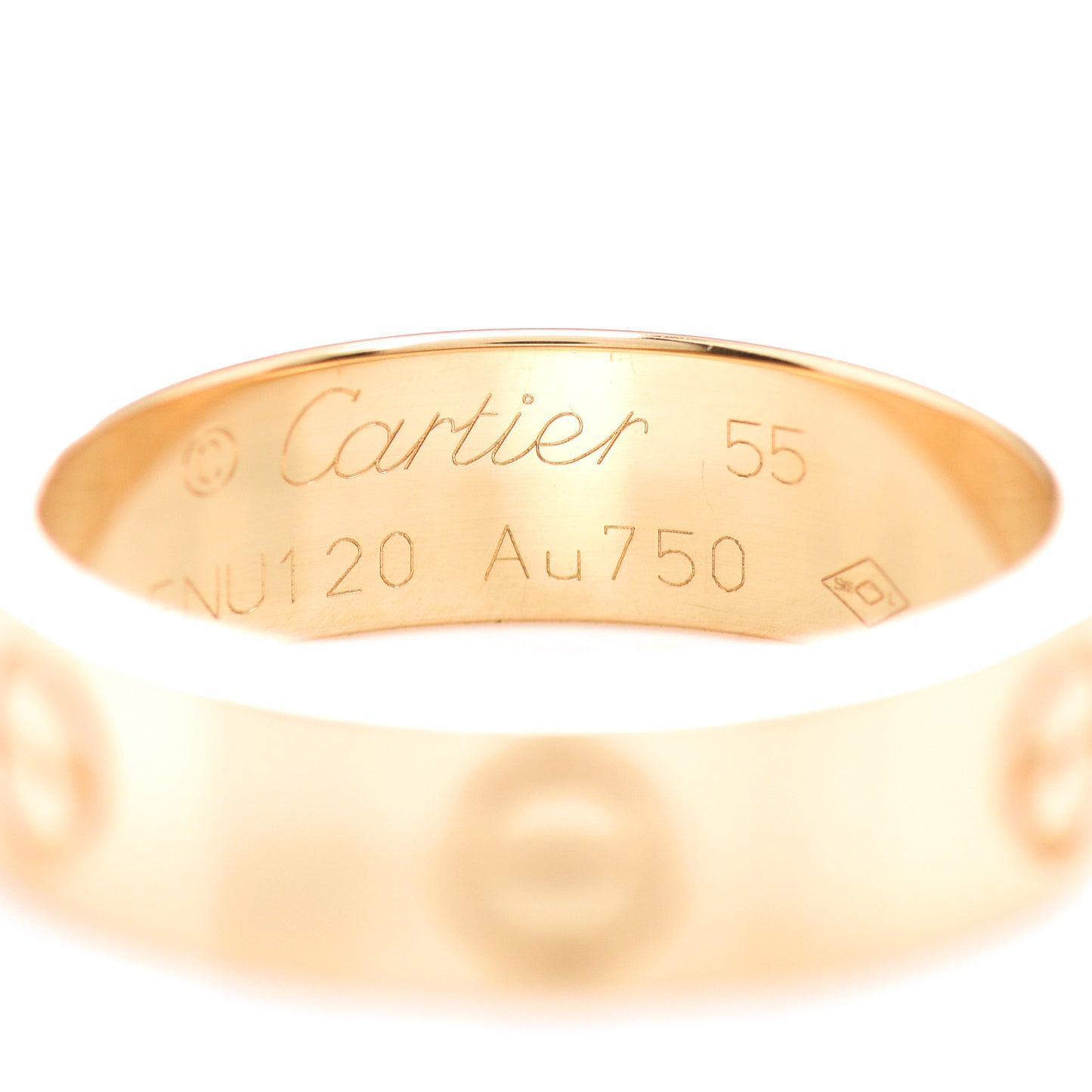 18K Yellow Gold 5.5mm LOVE Ring 55 7.25