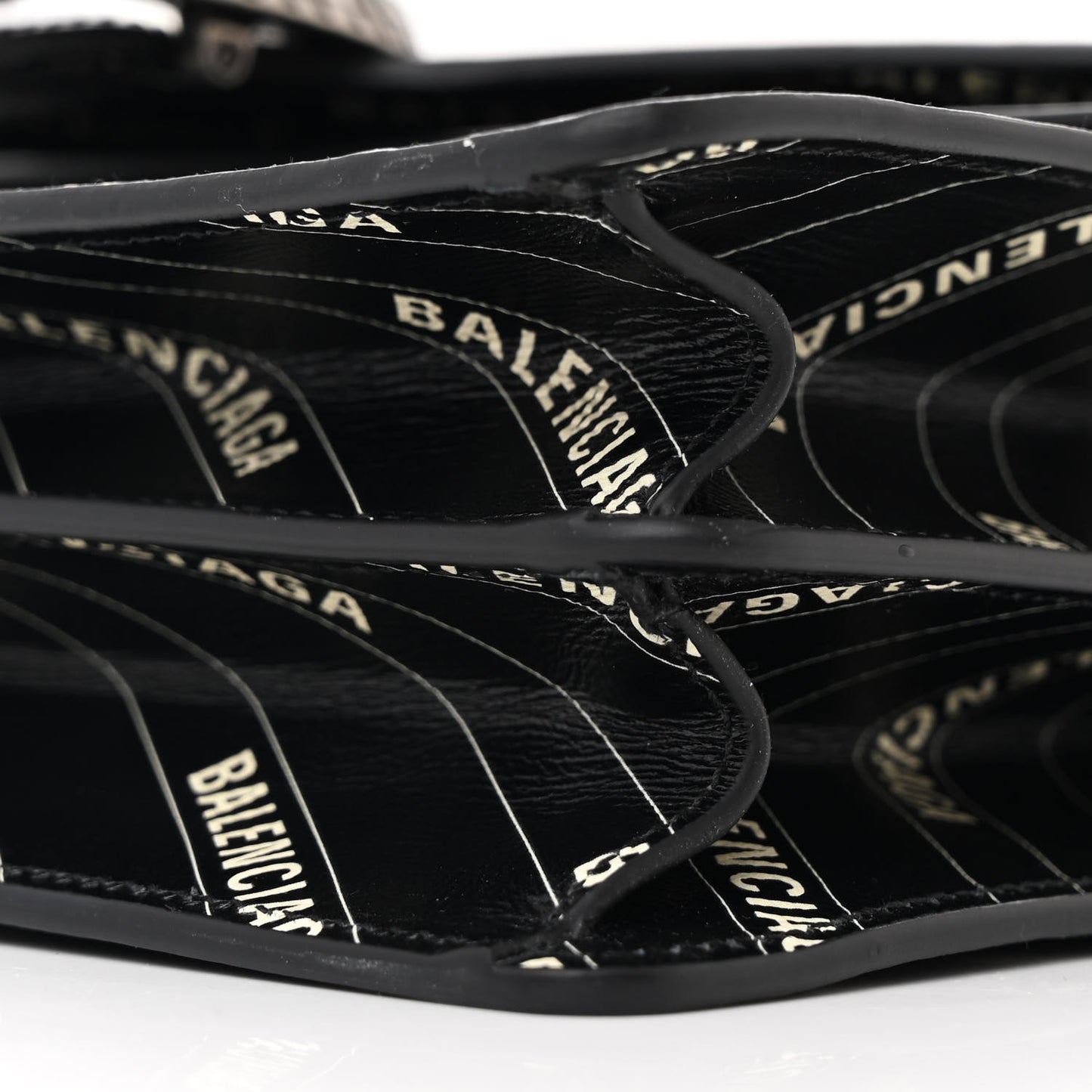 X BALENCIAGA Calfskin Logo Print Small Dionysus Shoulder Bag Black