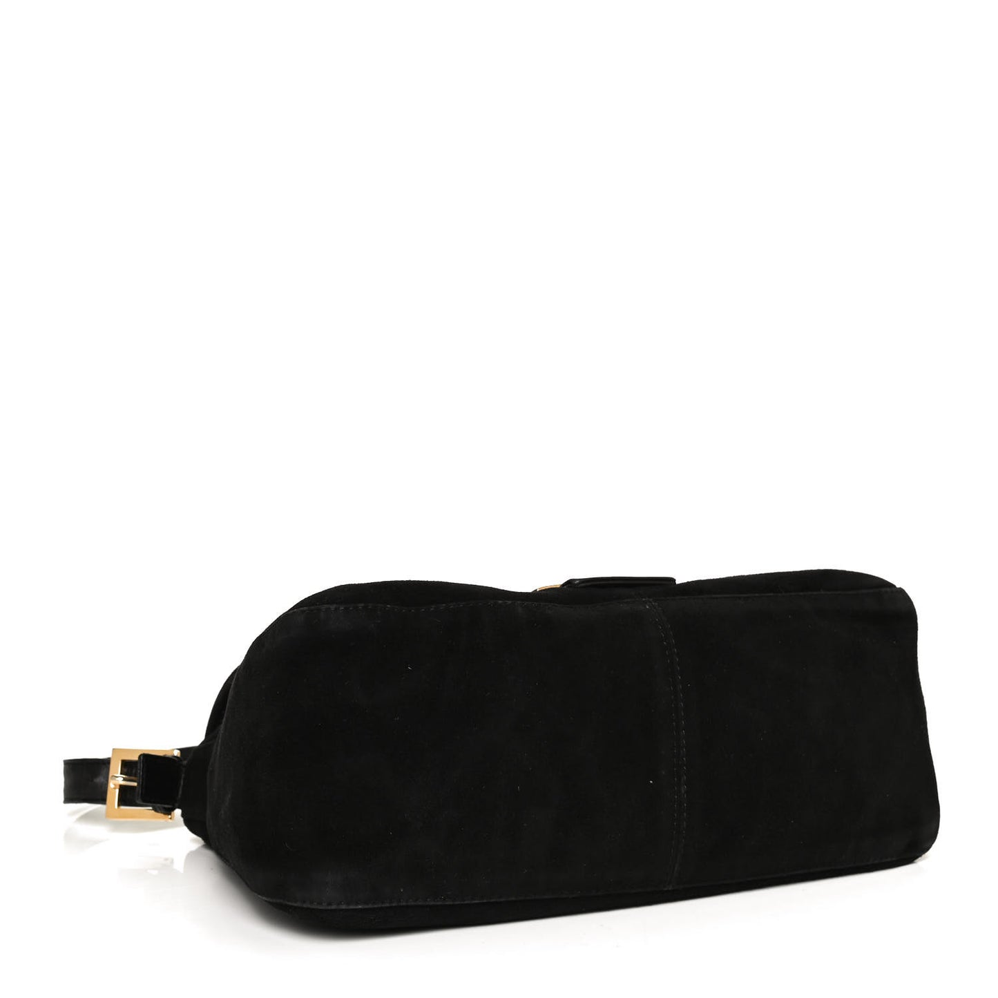 Suede Calfskin Mama Baguette Black