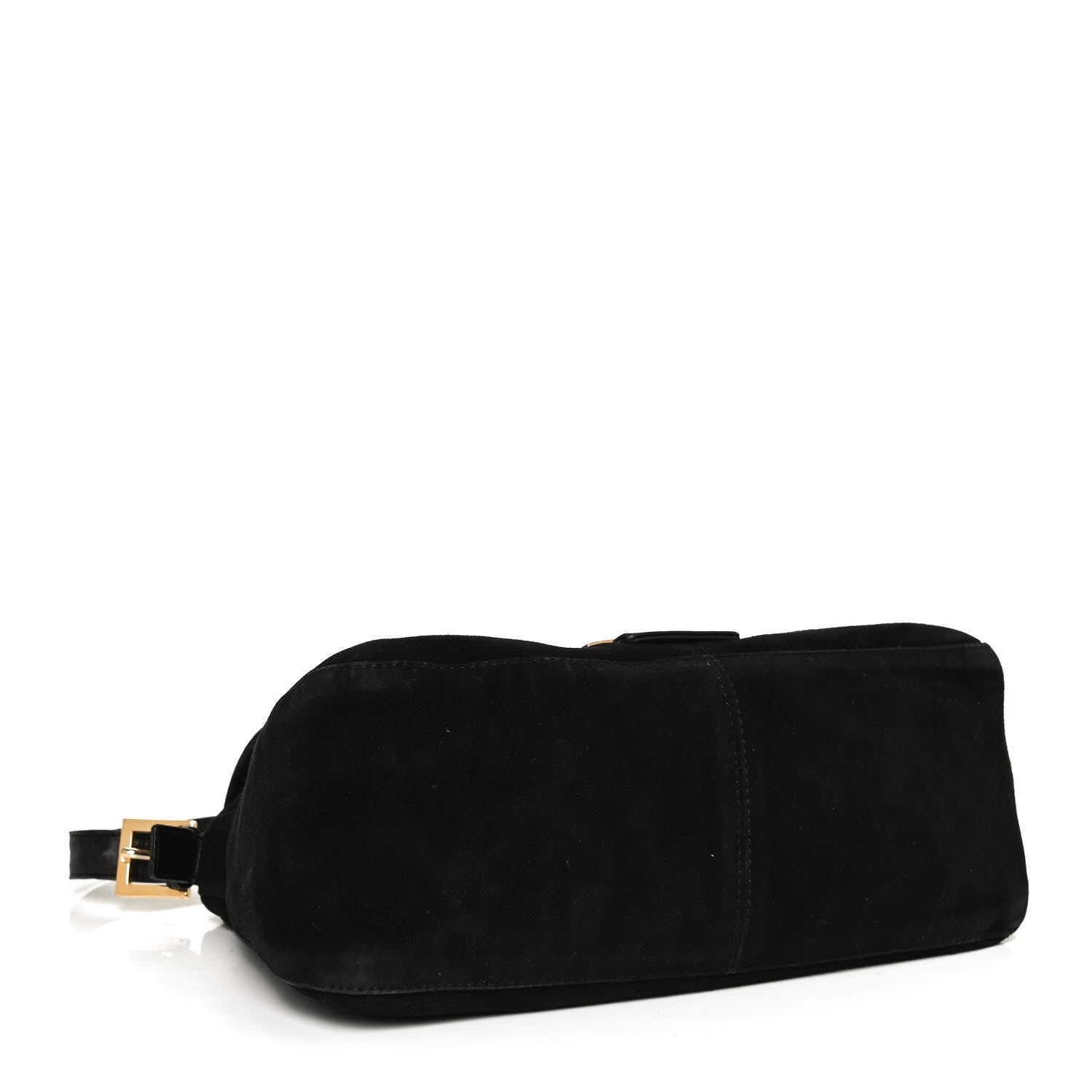 Fendi Suede Calfskin Mama Baguette Black 3 of 10