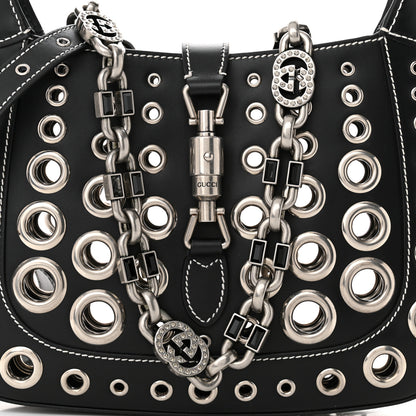 Gucci Patent Ha Ha Ha Jackie 1961 Eyelet Hobo Black 7 of 9