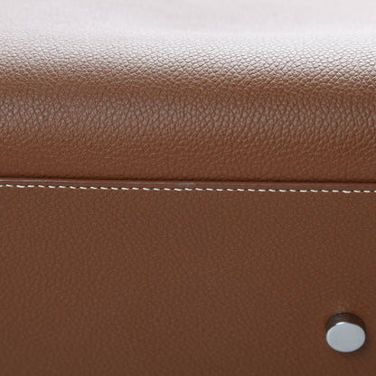 Saint Laurent Grained Calfskin Topstitch Small Sac De Jour Cognac 11 of 11