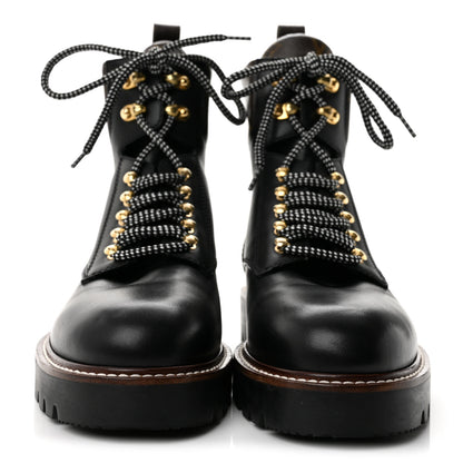 Louis Vuitton Calfskin Monogram Territory Flat Ranger Boots 39.5 Black 3 of 10