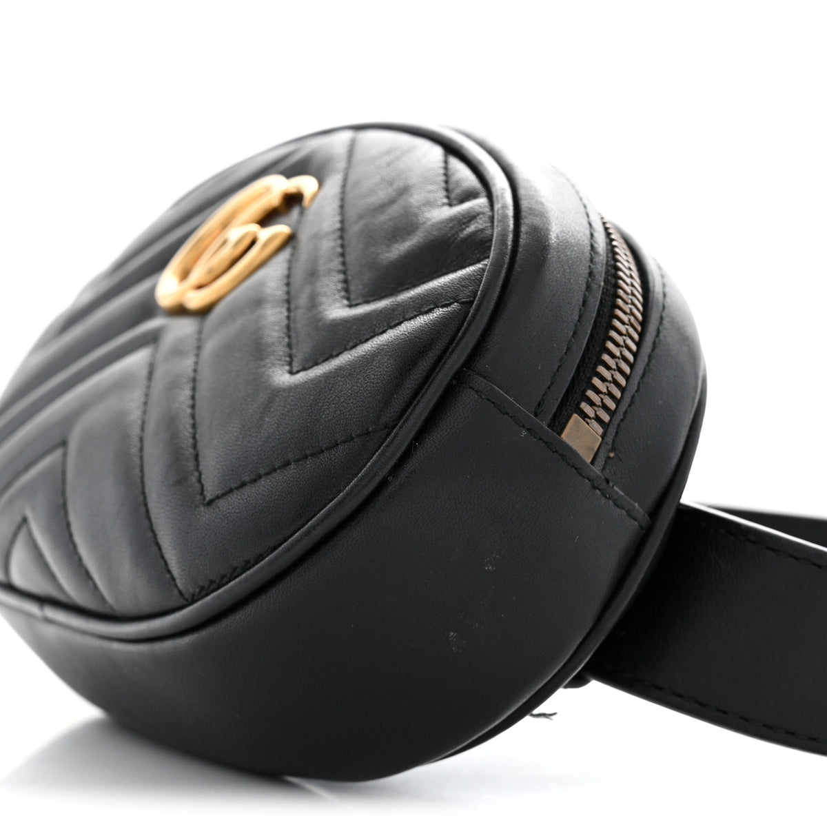 Calfskin Matelasse GG Marmont Belt Bag 85 34 Black