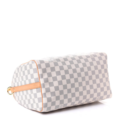 Louis Vuitton Damier Azur Braided Speedy Bandouliere 30 Blue 3 of 4