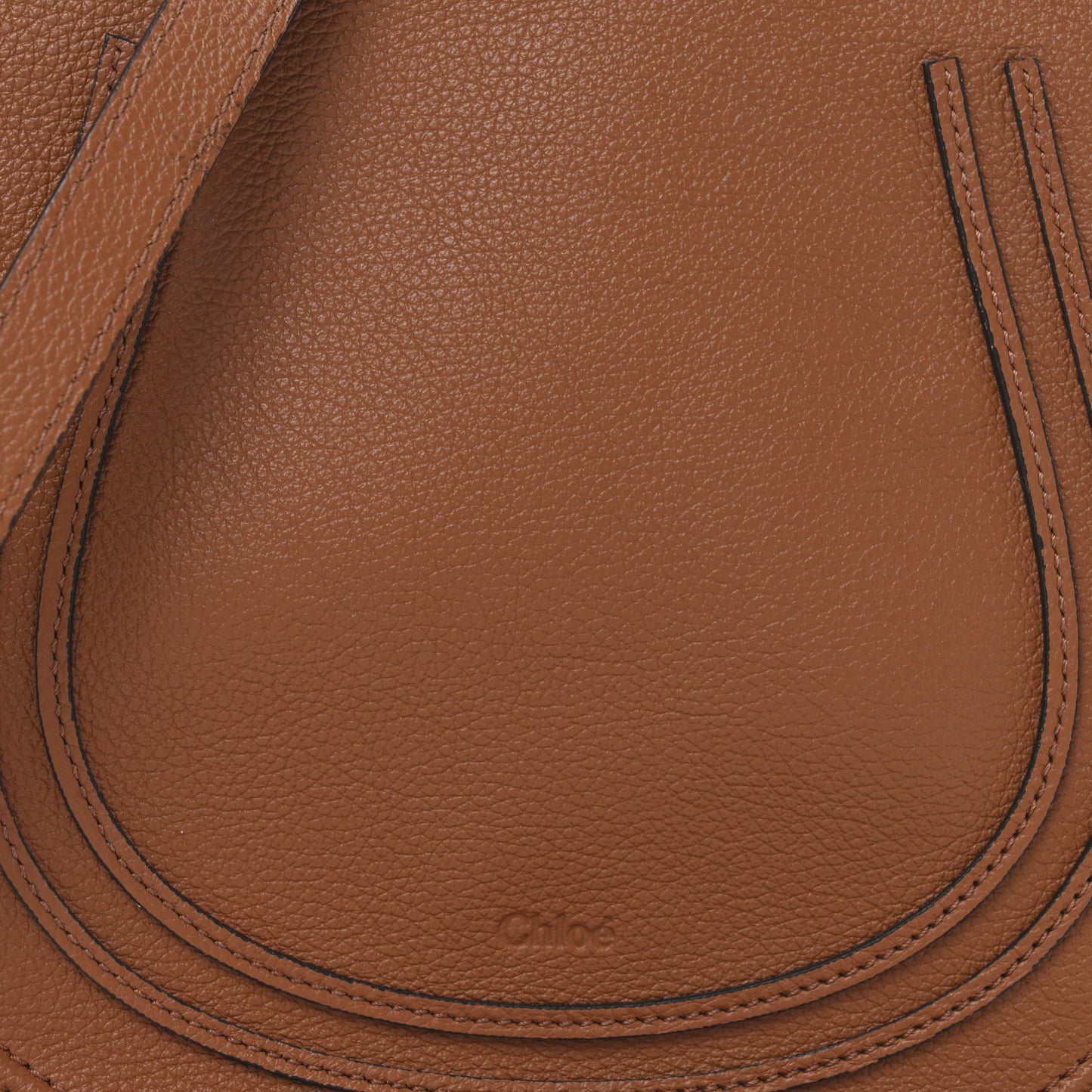 Calfskin Medium Marcie Round Crossbody Bag Tan