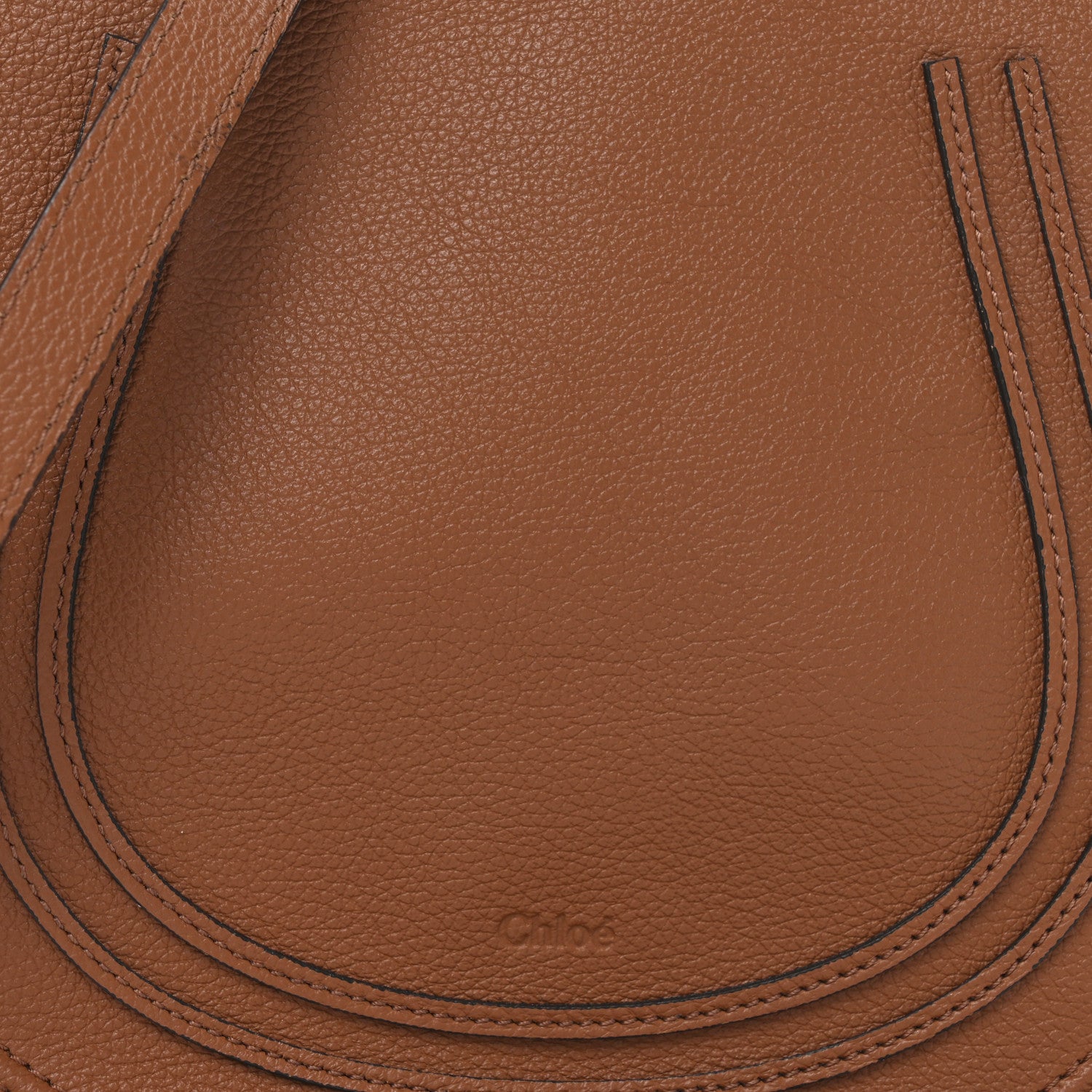 Chloe Calfskin Medium Marcie Round Crossbody Bag Tan 8 of 10