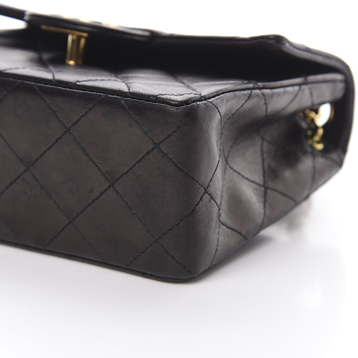 Chanel Lambskin Quilted Mini Square Flap Bag Black 11 of 13