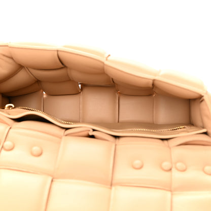Bottega Veneta Lambskin Maxi Intreccio Padded Chain Cassette Crossbody Bag Almond 5 of 16