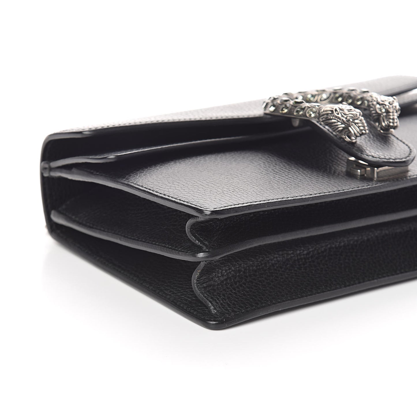Pebbled Calfskin Small Dionysus Shoulder Bag Black