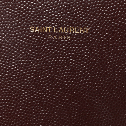 Saint Laurent Grain De Poudre Matelasse Chevron Large Monogram Satchel Amaranto 6 of 11
