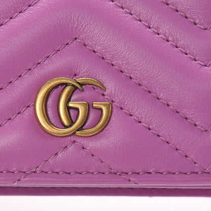 Gucci Calfskin Matelasse GG Marmont Card Case Candy Mousse 8 of 10
