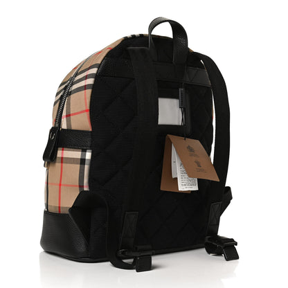Burberry House Check Canvas Calfskin Small Nico Backpack Archive Beige 3 of 12