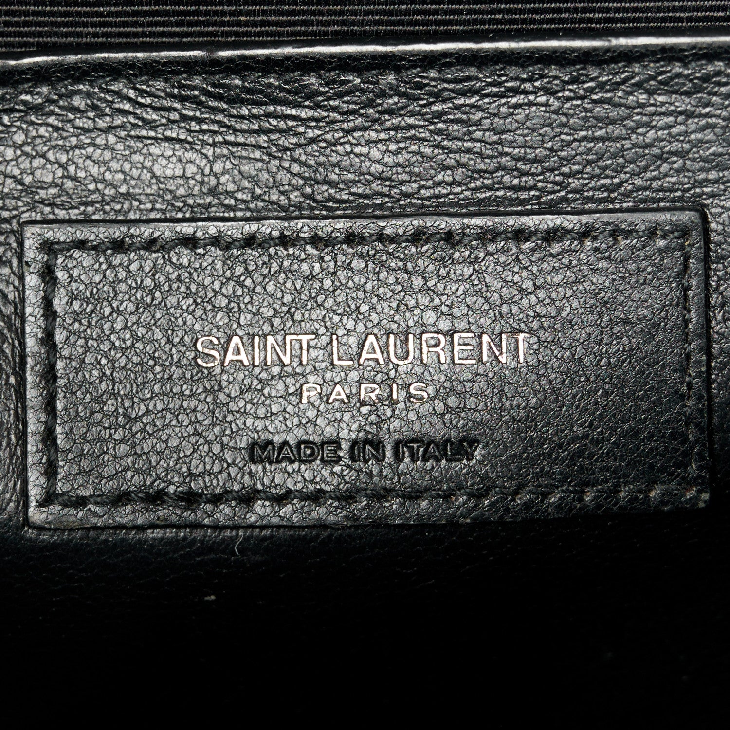 Saint Laurent Grain De Poudre Textured Mixed Matelasse Triquilt Medium Monogram Monochrome Satchel Black 7 of 15