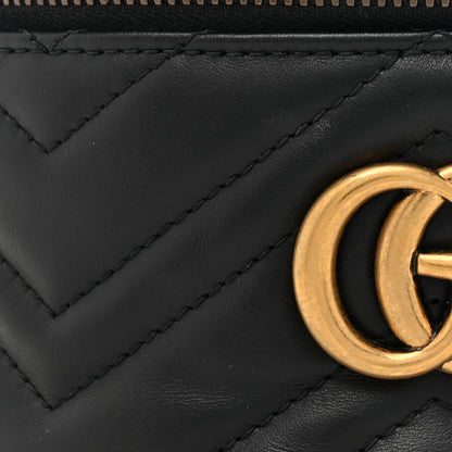 Gucci Calfskin Matelasse Mini GG Marmont Round Backpack Black 8 of 11