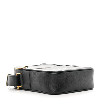 Gucci Grained Calfskin Logo Messenger Bag Black 4 of 12