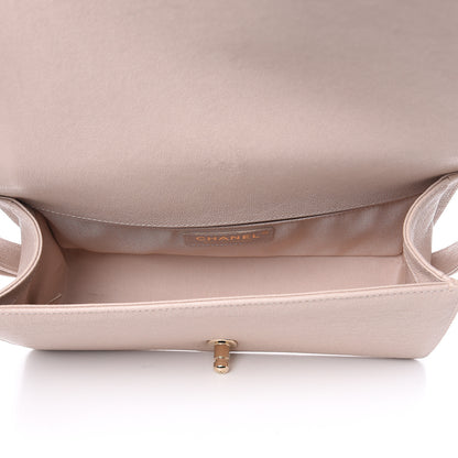 Chanel Iridescent Caviar Quilted Medium Boy Flap Light Beige 5 of 11