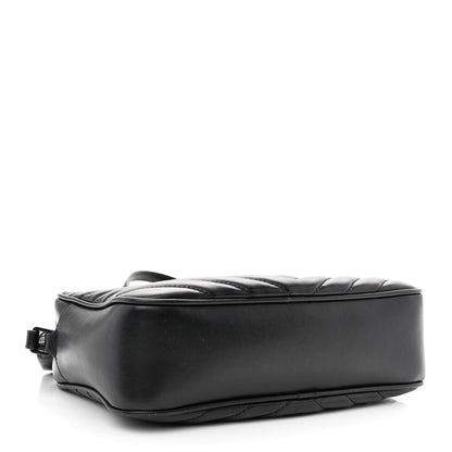 Saint Laurent Calfskin Matelasse Monogram Monochrome Lou Camera Bag Black 4 of 13