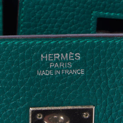 Hermes Taurillon Clemence Birkin 35 Malachite 21 of 30