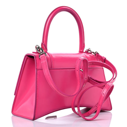 Balenciaga Shiny Box Calfskin Small Hourglass Top Handle Bag Acid Fuchsia 3 of 15