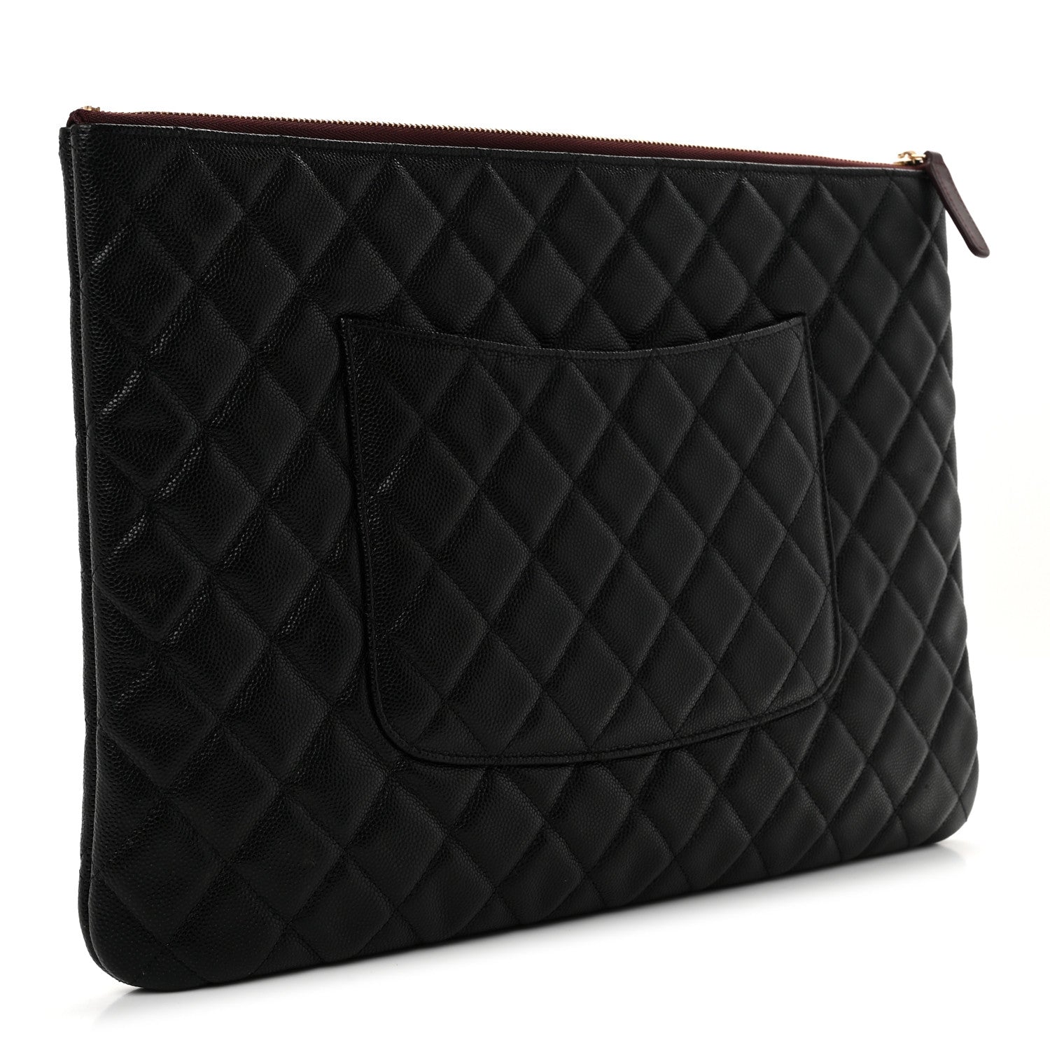 Chanel Caviar Quilted Large Cosmetic Case Black 3 of 7