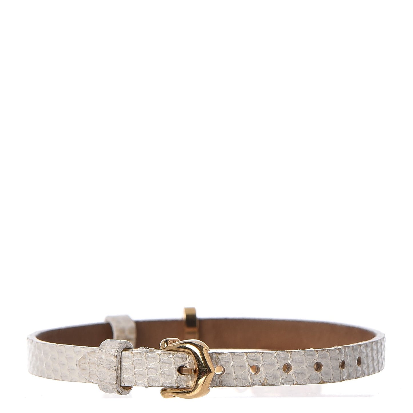 18K Yellow Gold Lizard LOVE Charm Bracelet White