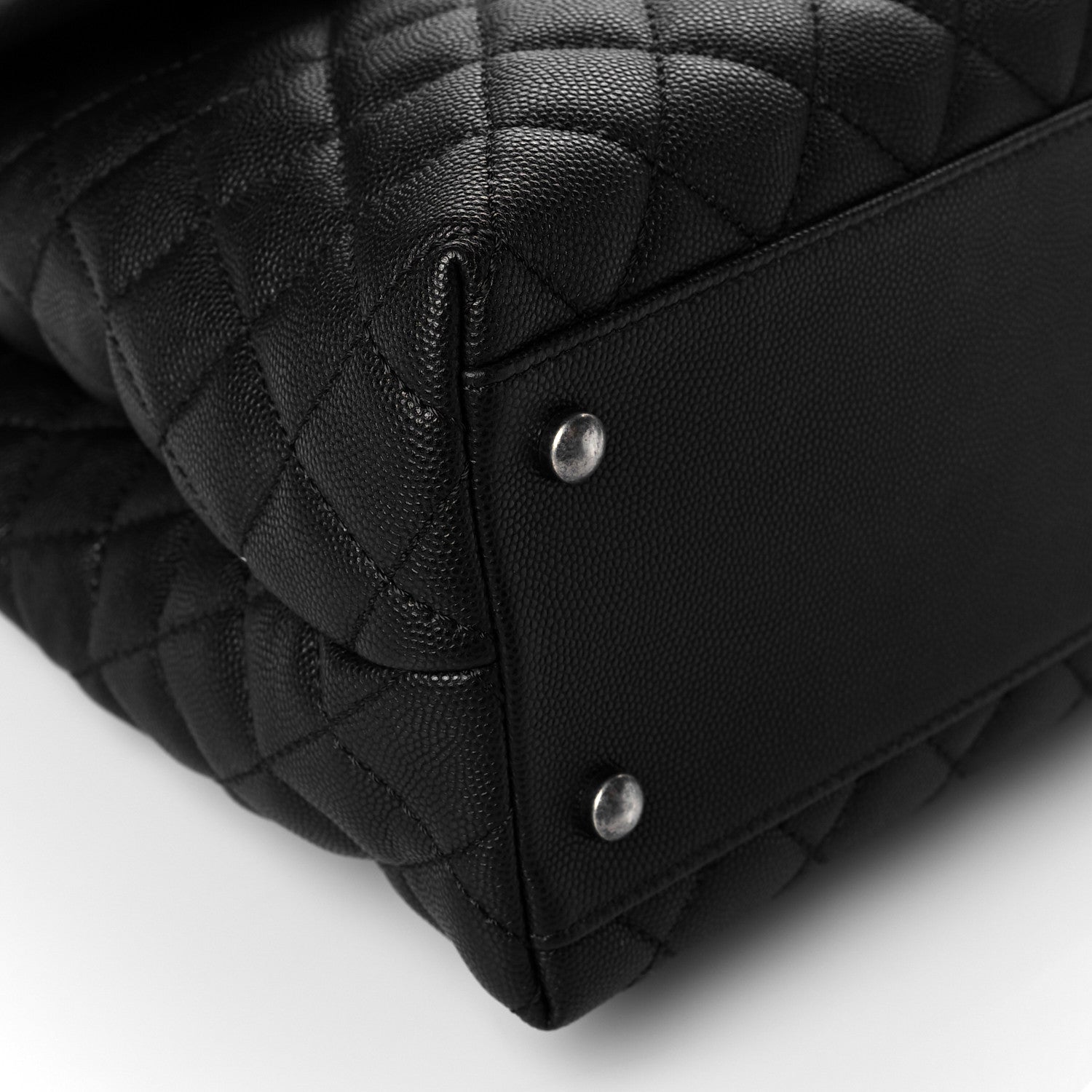 Chanel Caviar Quilted Medium Coco Handle Flap Black 9 of 10
