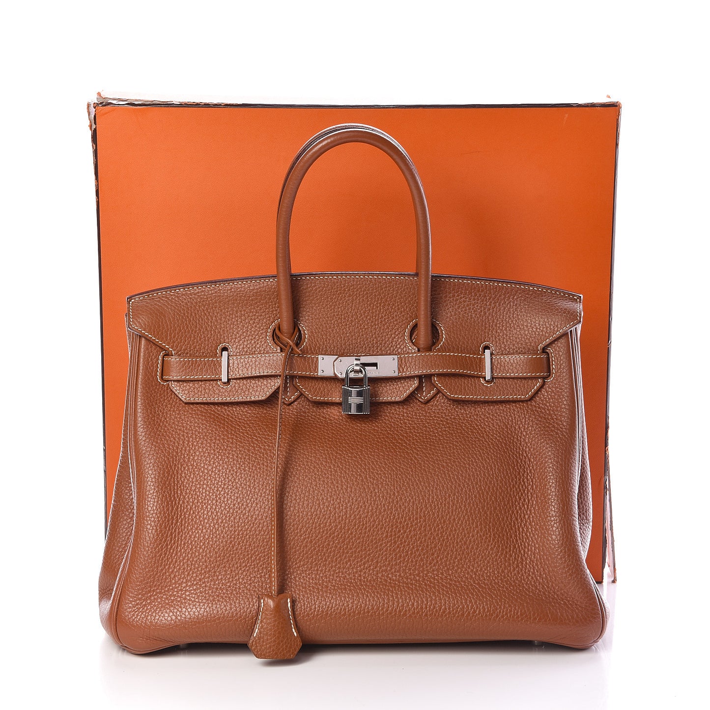 Taurillon Clemence Birkin 35 Gold