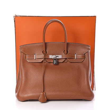 Hermes Taurillon Clemence Birkin 35 Gold 39 of 39