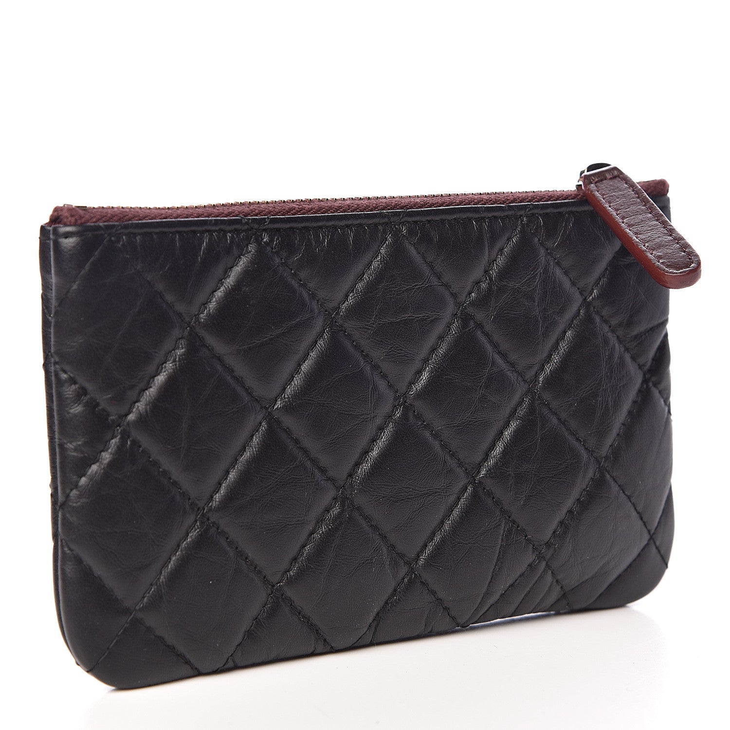 Chanel Aged Calfskin Quilted Small Reissue Cosmetic Case Black 3 of 7