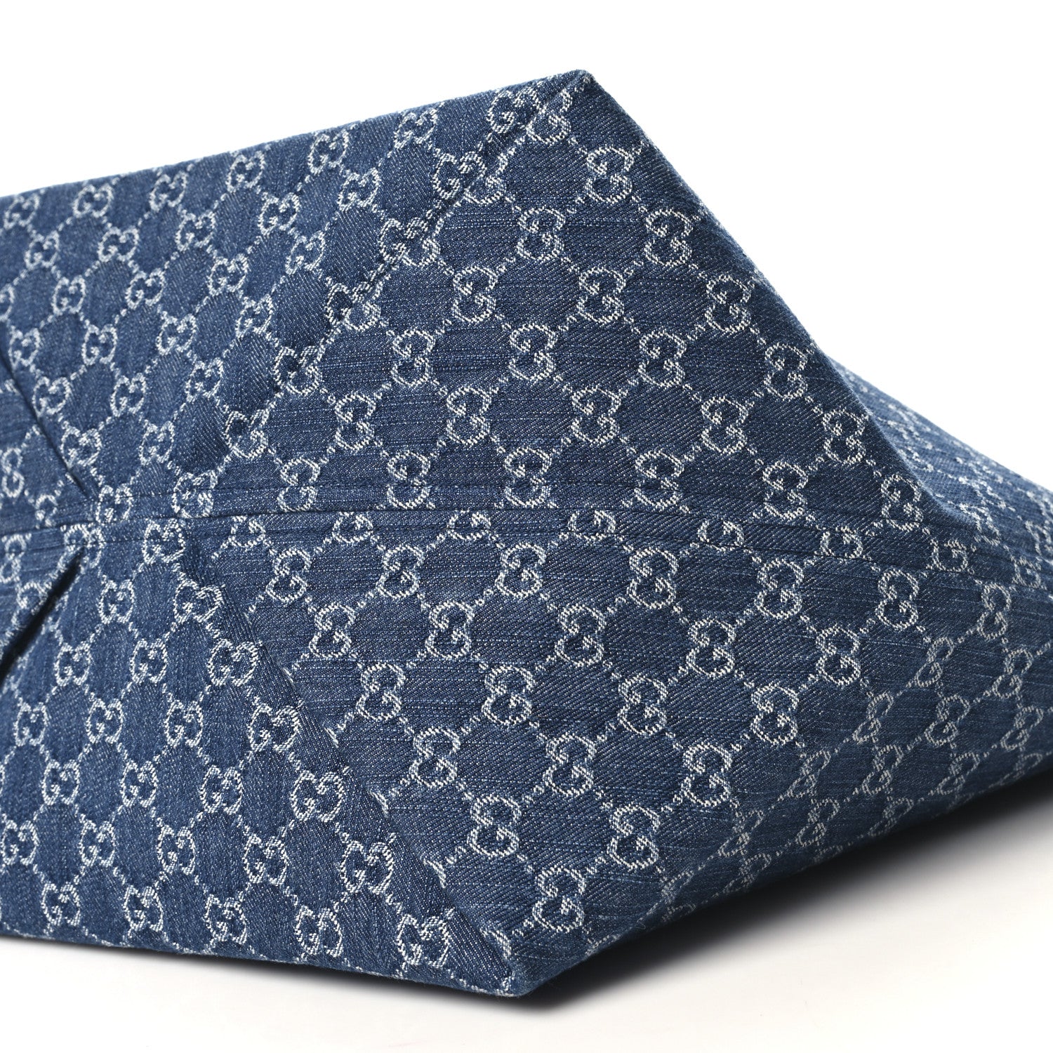 Gucci New Denim GG Monogram Calfskin Large Totissima Tote Blue 10 of 10