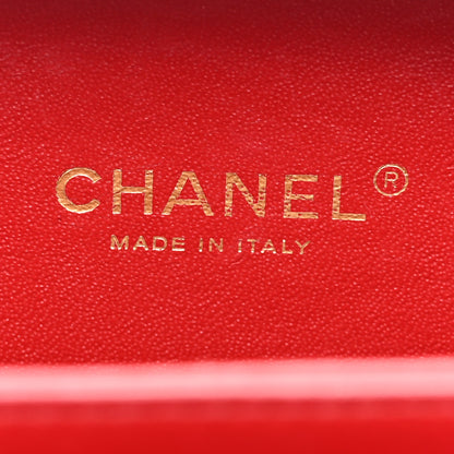 Chanel Caviar Quilted Small CC Filigree Vanity Case Red 6 of 10