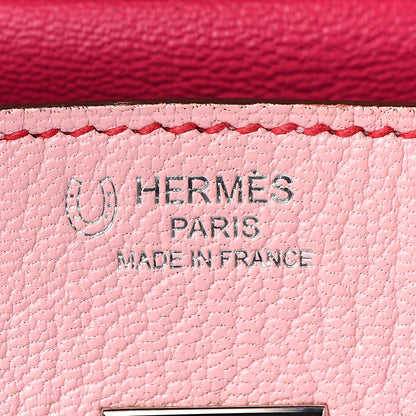Hermes Chevre Mysore Horseshoe Birkin 25 Rose Sakura Rose Tyrien 5 of 35