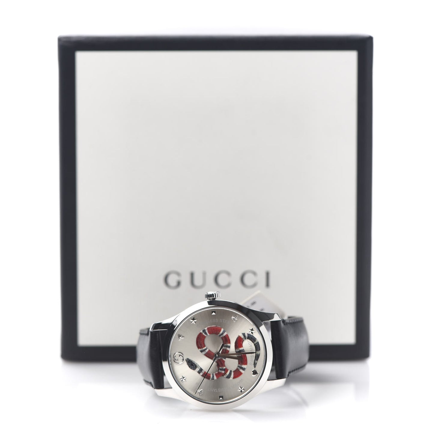 Stainless Steel Calfskin 38mm G-Timeless Snake Quartz Watch
