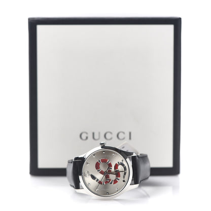 Gucci Stainless Steel Calfskin 38mm G-Timeless Snake Quartz Watch 7 of 7
