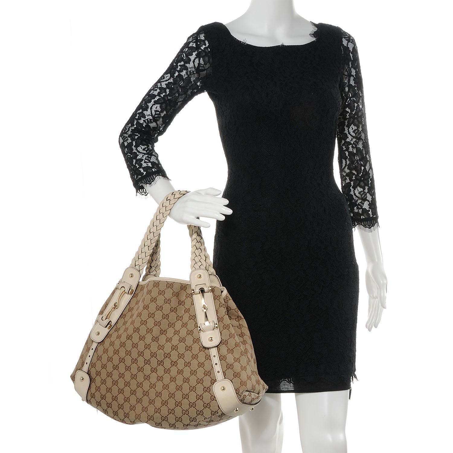 Gucci Monogram Medium Pelham Shoulder Bag Ivory 2 of 8