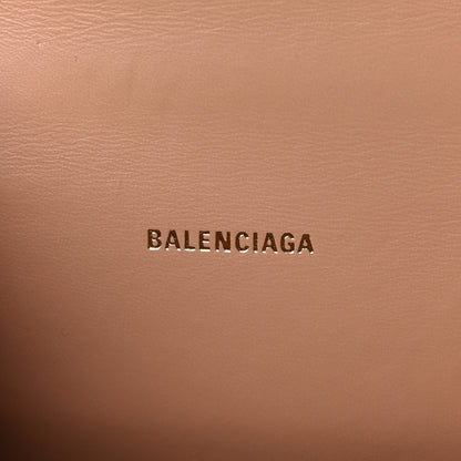 Balenciaga Shiny Calfskin Crocodile Embossed Hourglass Top Handle Bag XS Nude Beige 6 of 15