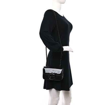 Chanel Patent Calfskin Small Camellia Flap Black 2 of 9