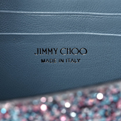 Jimmy Choo Coarse Glitter Mini Finley Shoulder Bag Bubblegum Mix 6 of 10