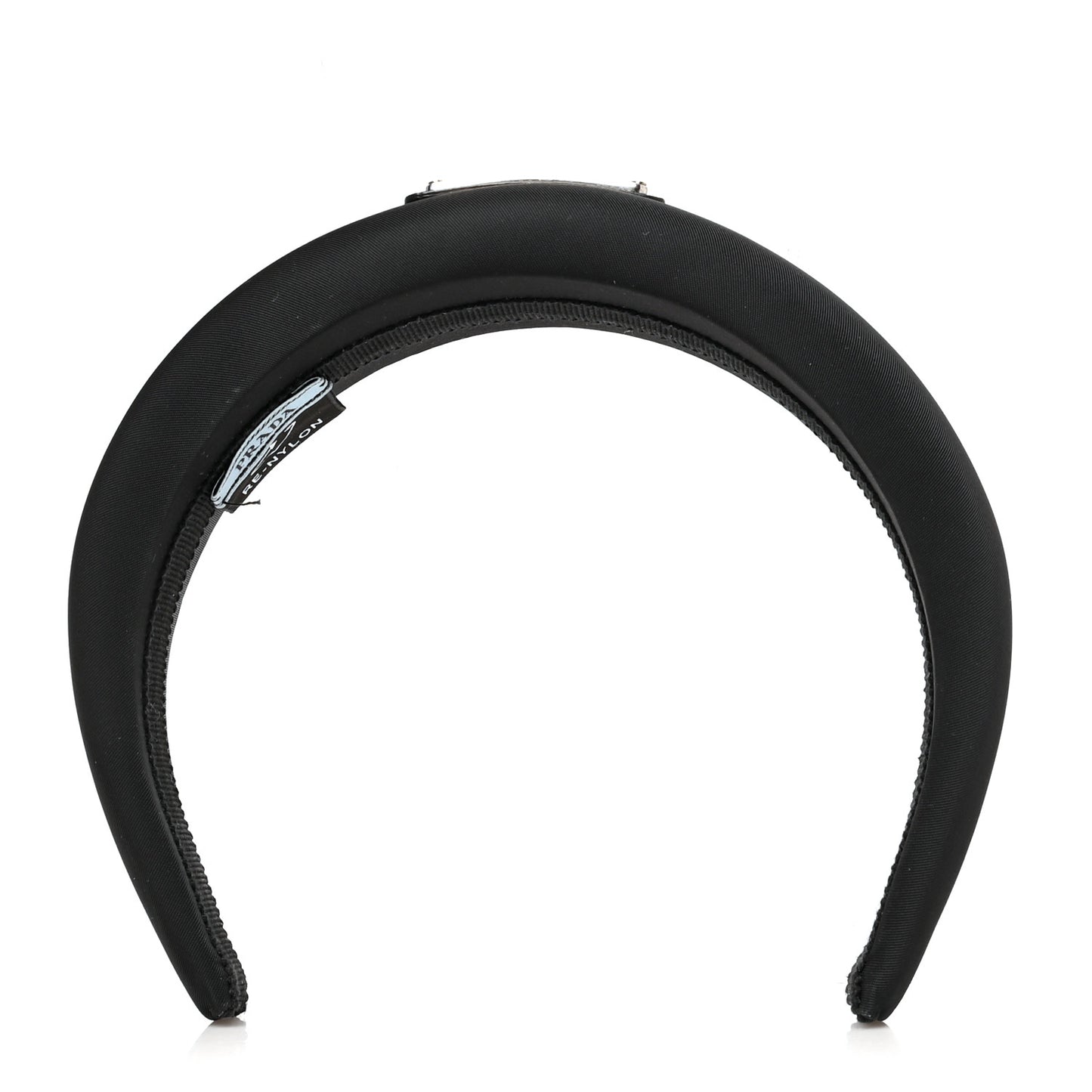 Re-Nylon Metal Triangle Logo Headband Black