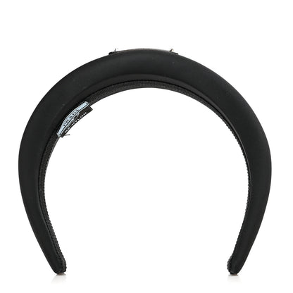 Prada Re-Nylon Metal Triangle Logo Headband Black 1 of 5