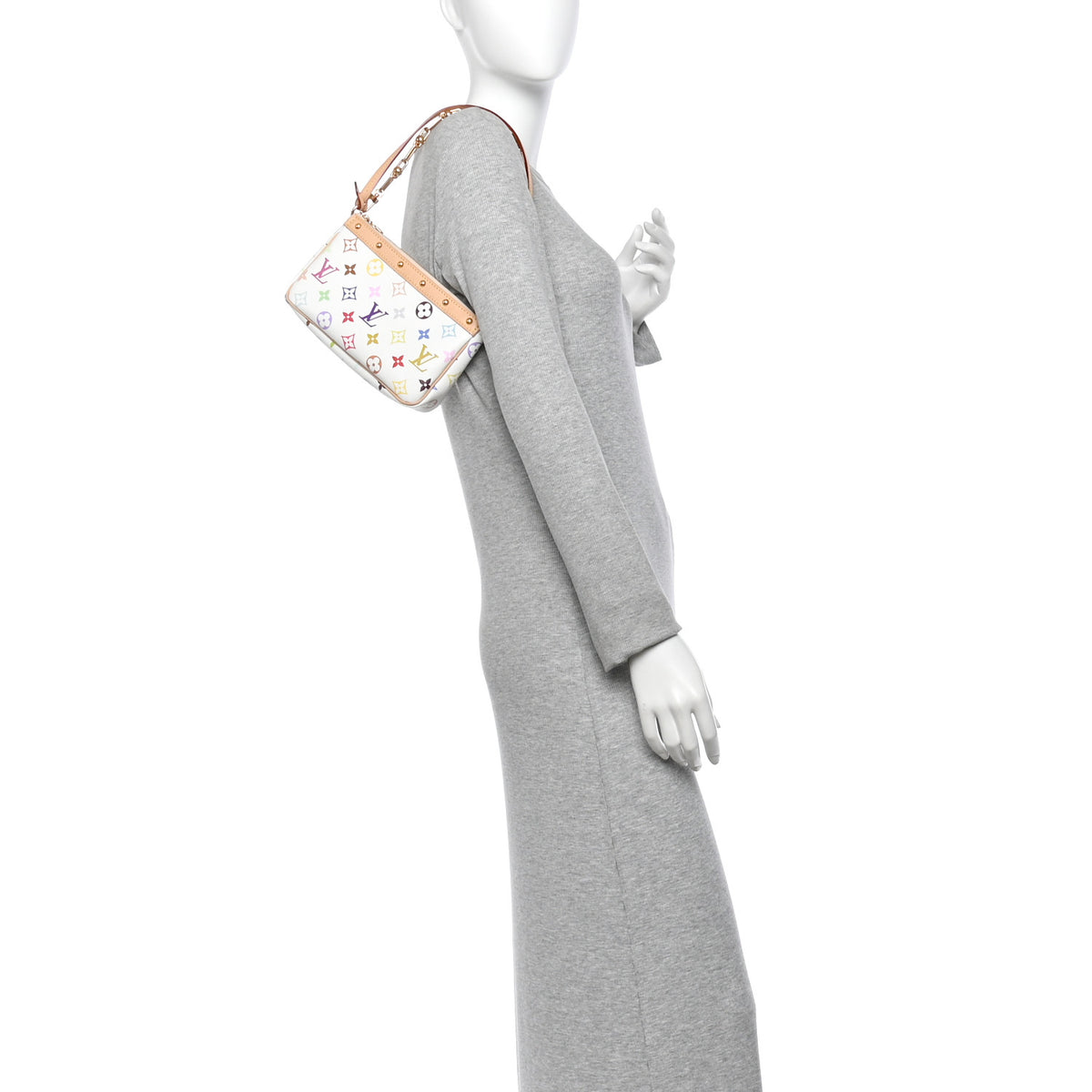 LV X TM Monogram Multicolor Pochette Accessories White