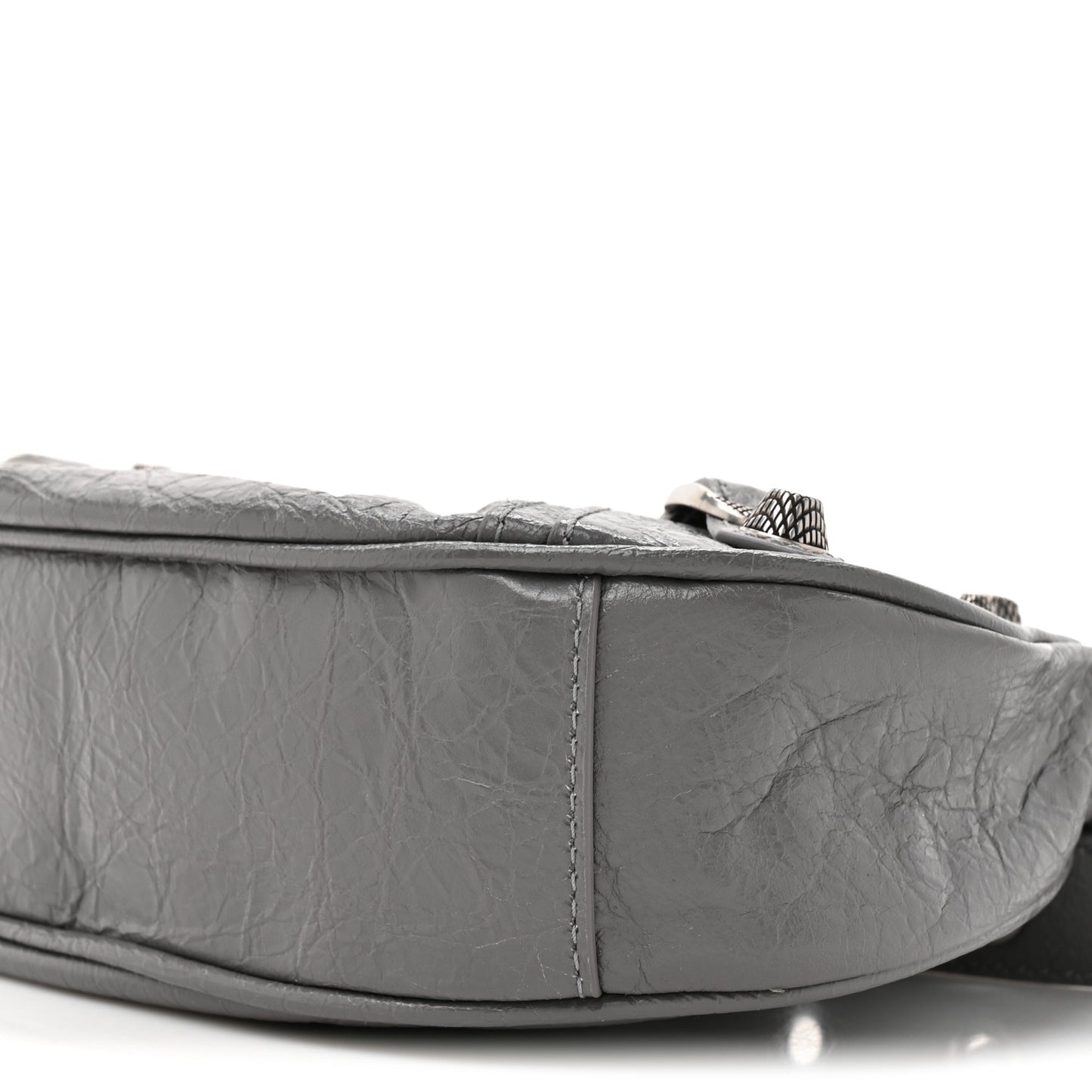 Agneau Arena Le Cagole Shoulder Bag XS Dark Grey