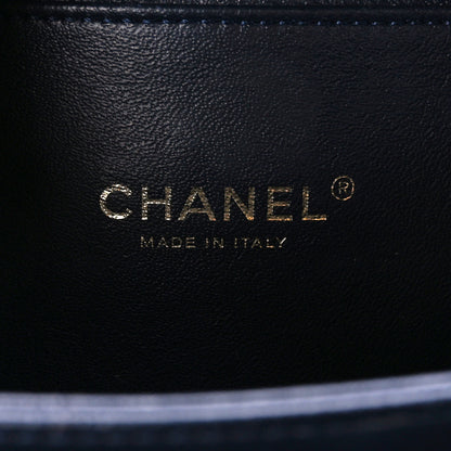 Chanel Caviar Quilted Small CC Filigree Vanity Case Navy 6 of 11