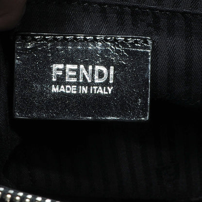 Fendi Textured Calfskin Geometric Degrade Medium 2Jours Tote Black Grey 6 of 9