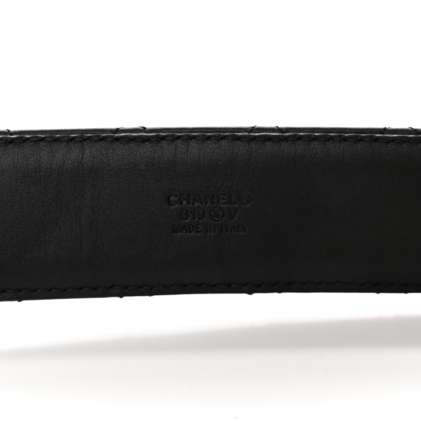 Lambskin Quilted CC Chain Belt 90/36 Black