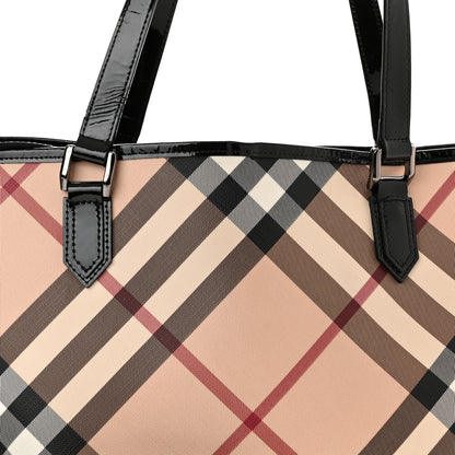 Burberry Supernova Check Large Nickie Tote Black 9 of 11