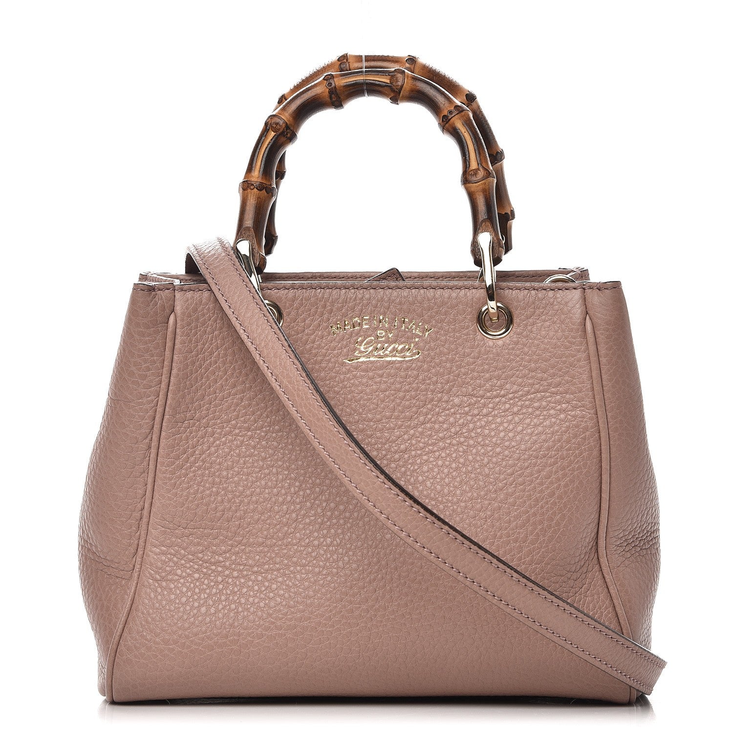 Gucci Cellarius Calfskin Mini Bamboo Shopper Tote Dark Cipria 1 of 25