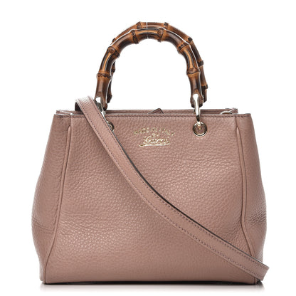 Gucci Cellarius Calfskin Mini Bamboo Shopper Tote Dark Cipria 1 of 25
